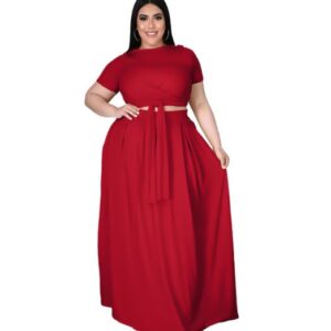 Two Piece Maxi Dress Set