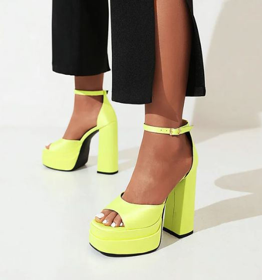 Ultra High Chunky Stiletto Sandals